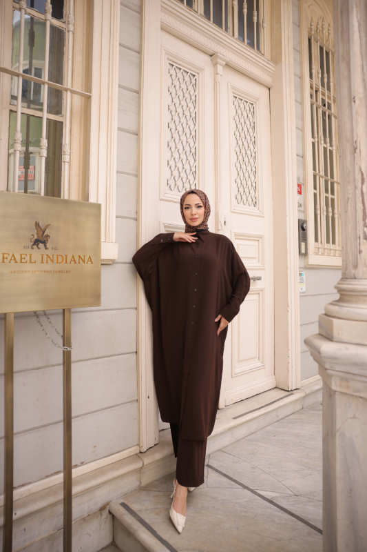Sadezen İkili Takım Kahverengi - 3003 - 1
