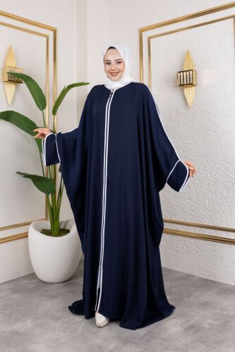 Sultan Abaya Dubai İpeği Lacivert -1002 - 17
