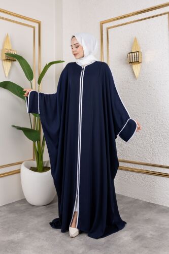 Sultan Abaya Dubai İpeği Lacivert -1002 - 18