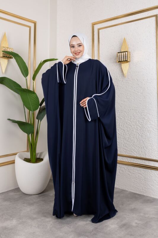 Sultan Abaya Dubai İpeği Lacivert -1002 - 19