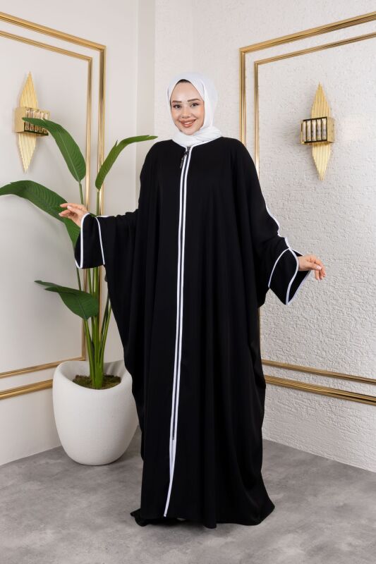 Sultan Abaya Dubai İpeği Siyah -1002 - 20