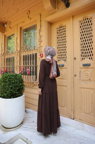 TALURA ELBİSE & Kahverengi - 8004 - 10