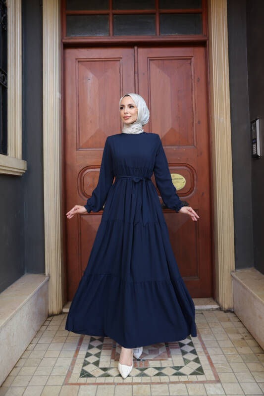TALURA ELBİSE & Lacivert - 8004 - 1