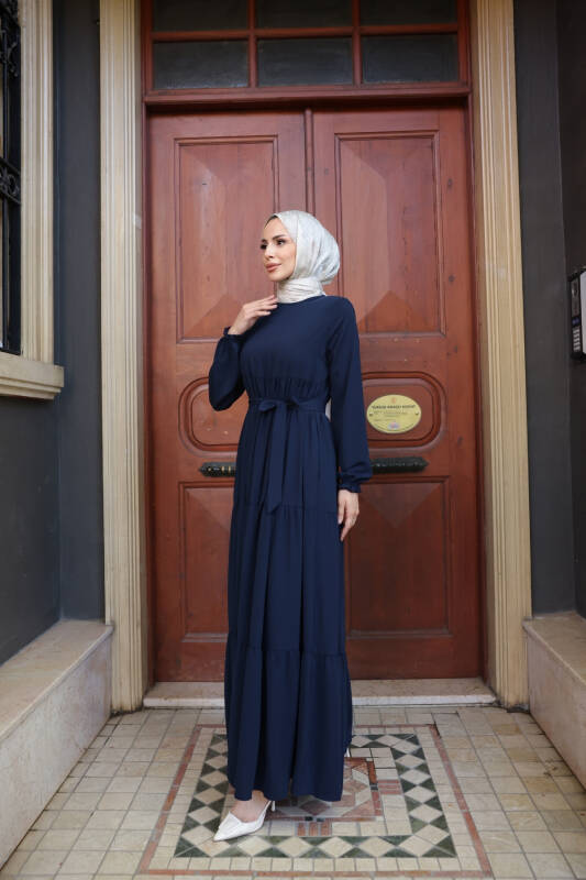 TALURA ELBİSE & Lacivert - 8004 - 2