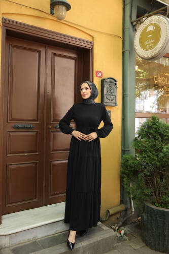 TALURA ELBİSE & Siyah - 8004 - 5