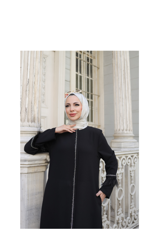 Tüyla Ferace Siyah - 9027 - 2